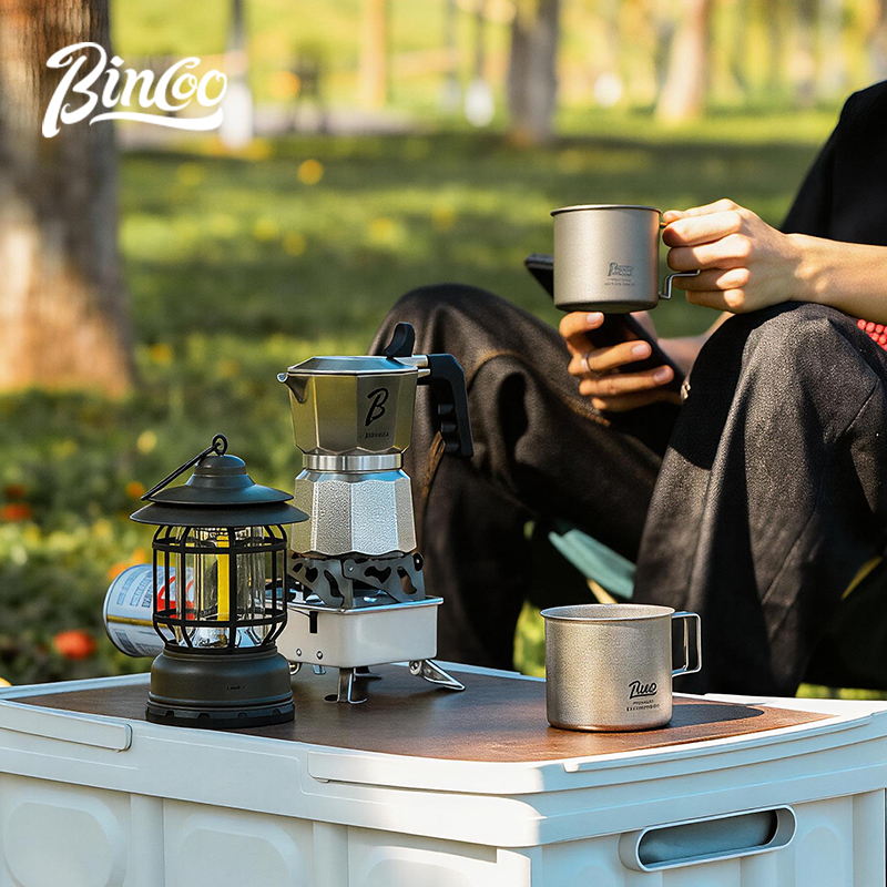 Outdoor Camping Bin - Tazza da campeggio in titanio Bincoo