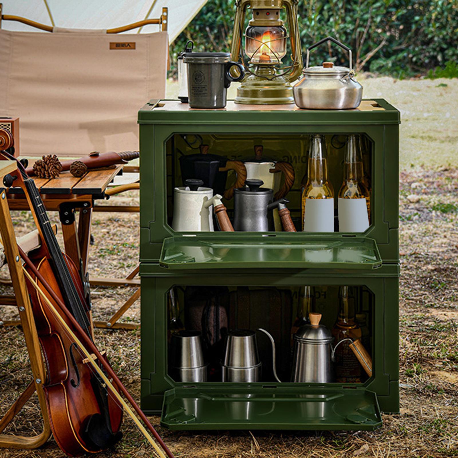 Outdoor Camping Bin - Contenitore Pieghevole per Campeggio, Grande Capacità,