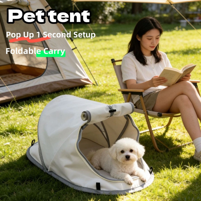 Outdoor Camping Dog Bed - Tenda portatile pop-up per cani, protezione