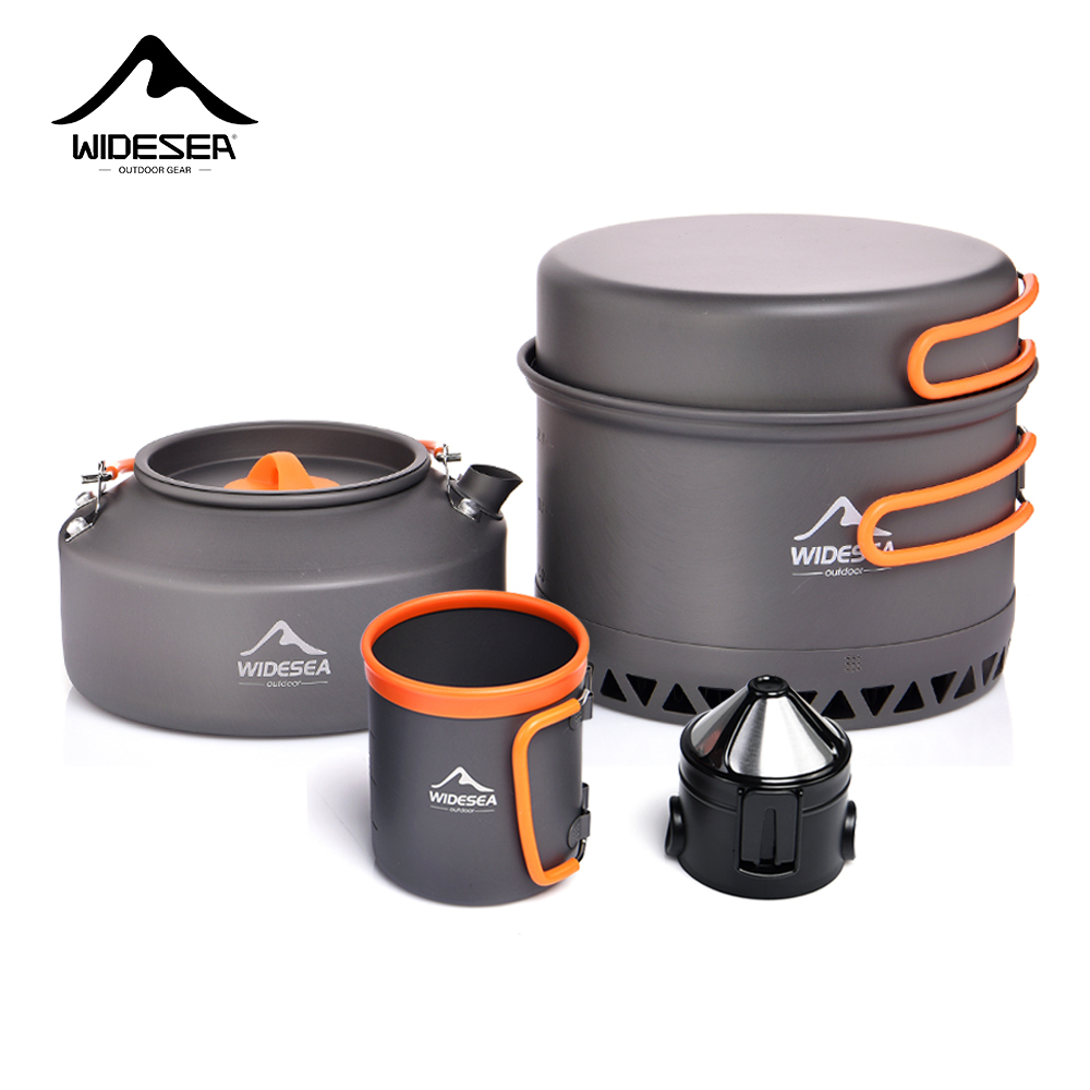 Outdoor Camping World - Stoviglie da campeggio Set di pentole