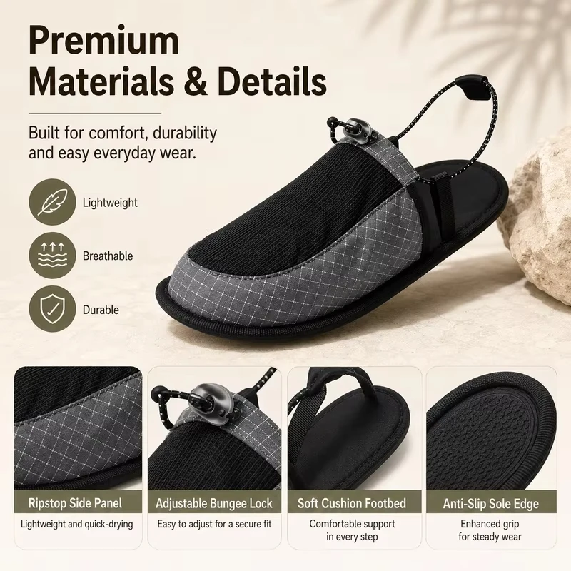Outdoor Camping Slippers - Ciabatte da Campeggio Ultra Leggere e