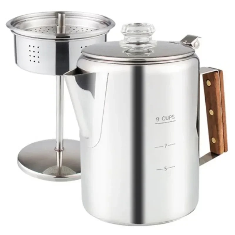 Camp Percolator Coffee - Caffettiera da Campeggio in Acciaio Inox