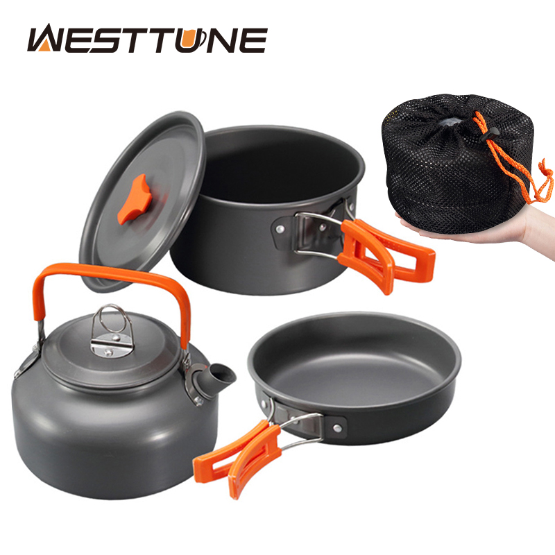 Outdoor Camping World - WESTTUNE Kit di pentole da campeggio