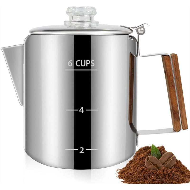 Camp Percolator Coffee - Caffettiera NOCM da 6 tazze, percolatore