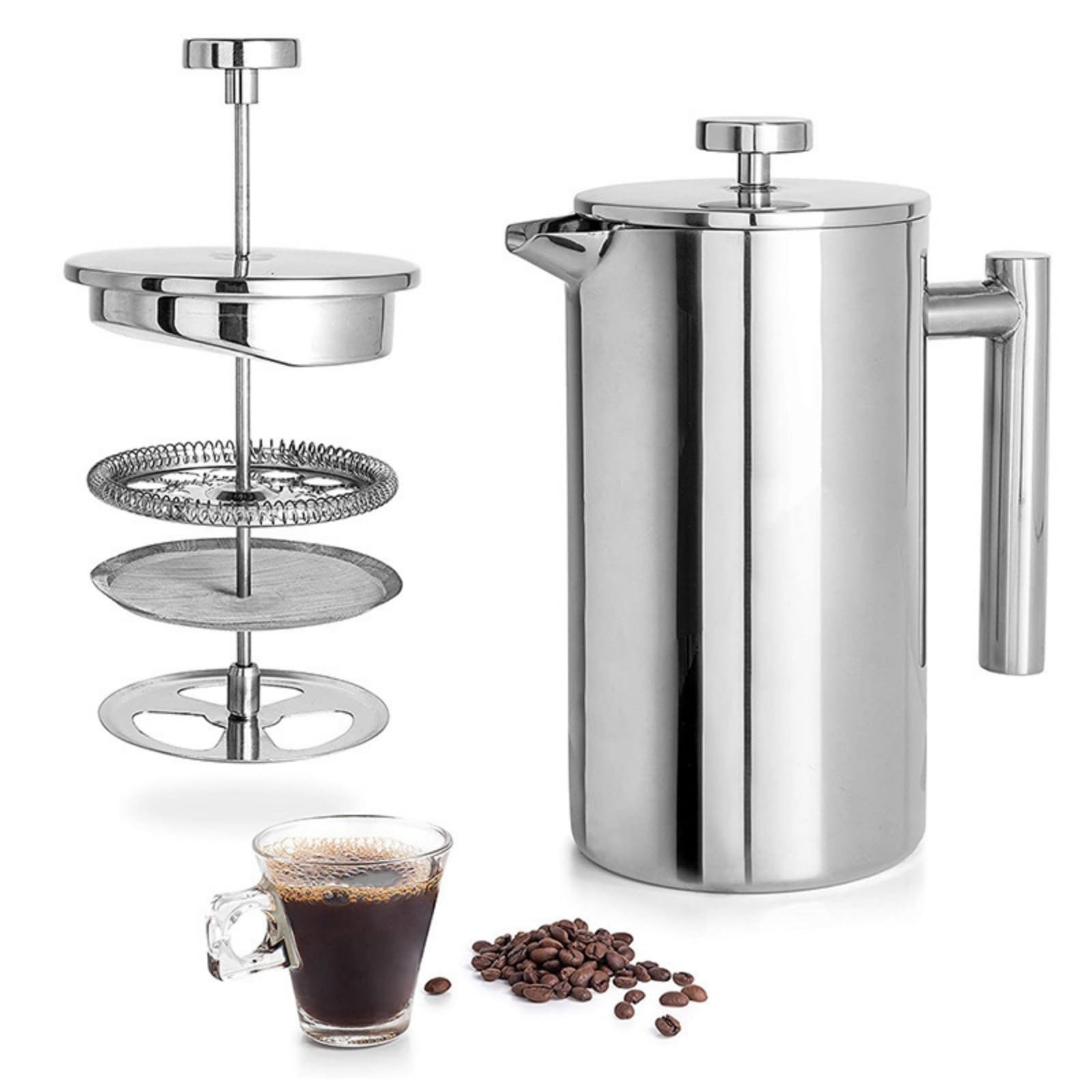 Camp Percolator Coffee - Caffettiera Portatile in Acciaio Inox, Thermos