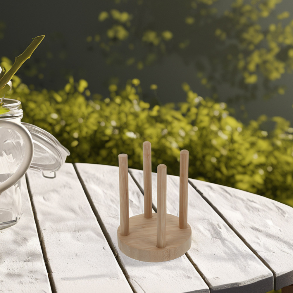 Outdoor Camping Activities - Portabicchieri Compatto in Legno per Attività