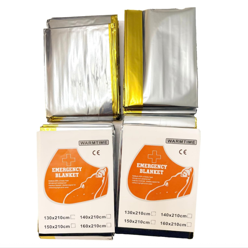 Emergency Mylar Blanket - Confezione da 4 Coperte Termiche di
