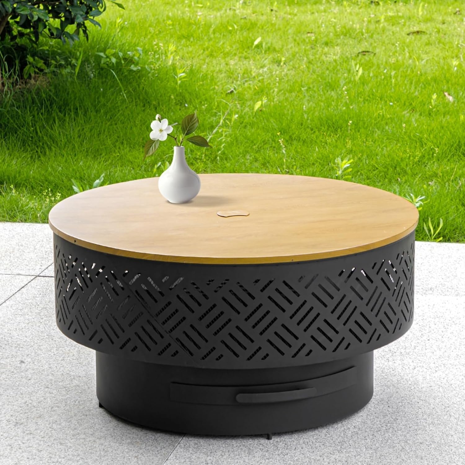 Outdoor Camping Cooking Table - Tavolo da Esterno Rotondo in Metallo