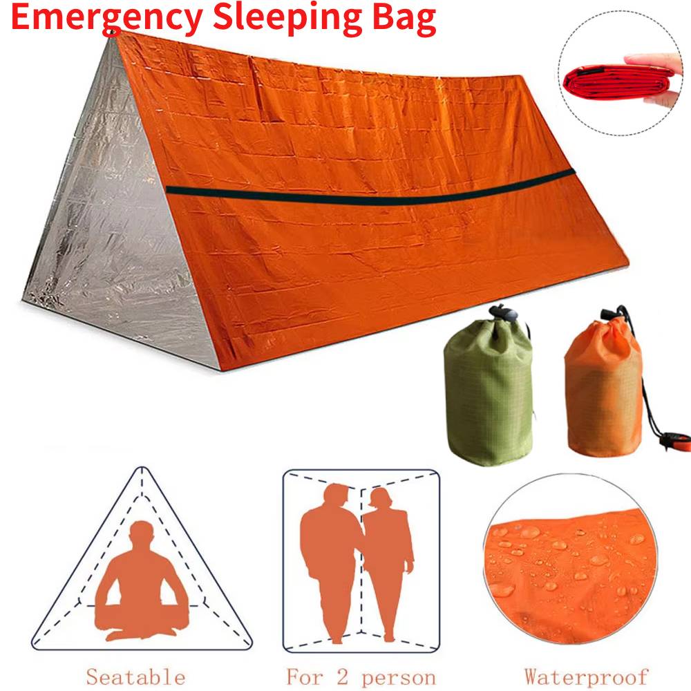 Emergency Mylar Blanket - Sacco a pelo portatile impermeabile per