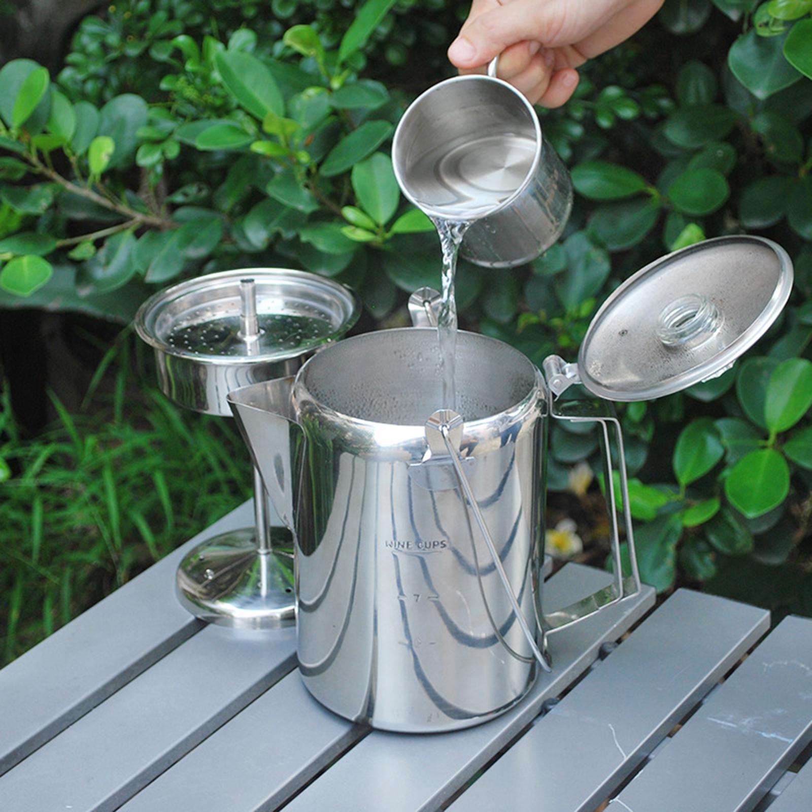 Camp Percolator Coffee - Caffettiera da Campeggio in Acciaio Inox