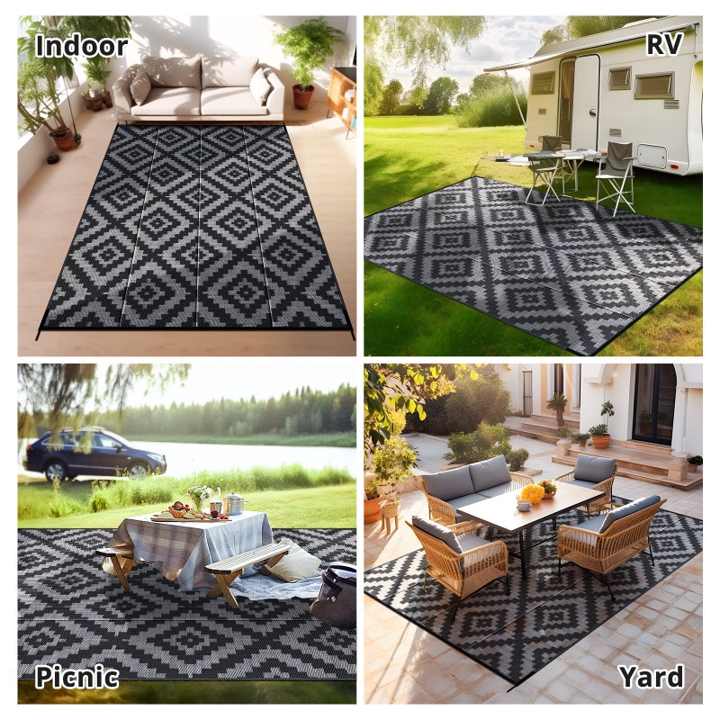 Outdoor Camping Rugs 9X18 - Tappeti da Esterno (5x8, 6x9, 9x12,