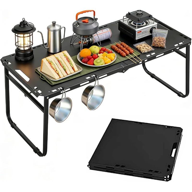 Outdoor Camping Cooking Table - Tavolo da Campeggio Pieghevole Regolabile Portatile