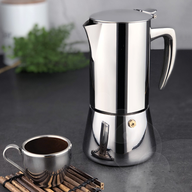 Camp Percolator Coffee - 200ml/300ml Caffettiera portatile in acciaio inossidabile