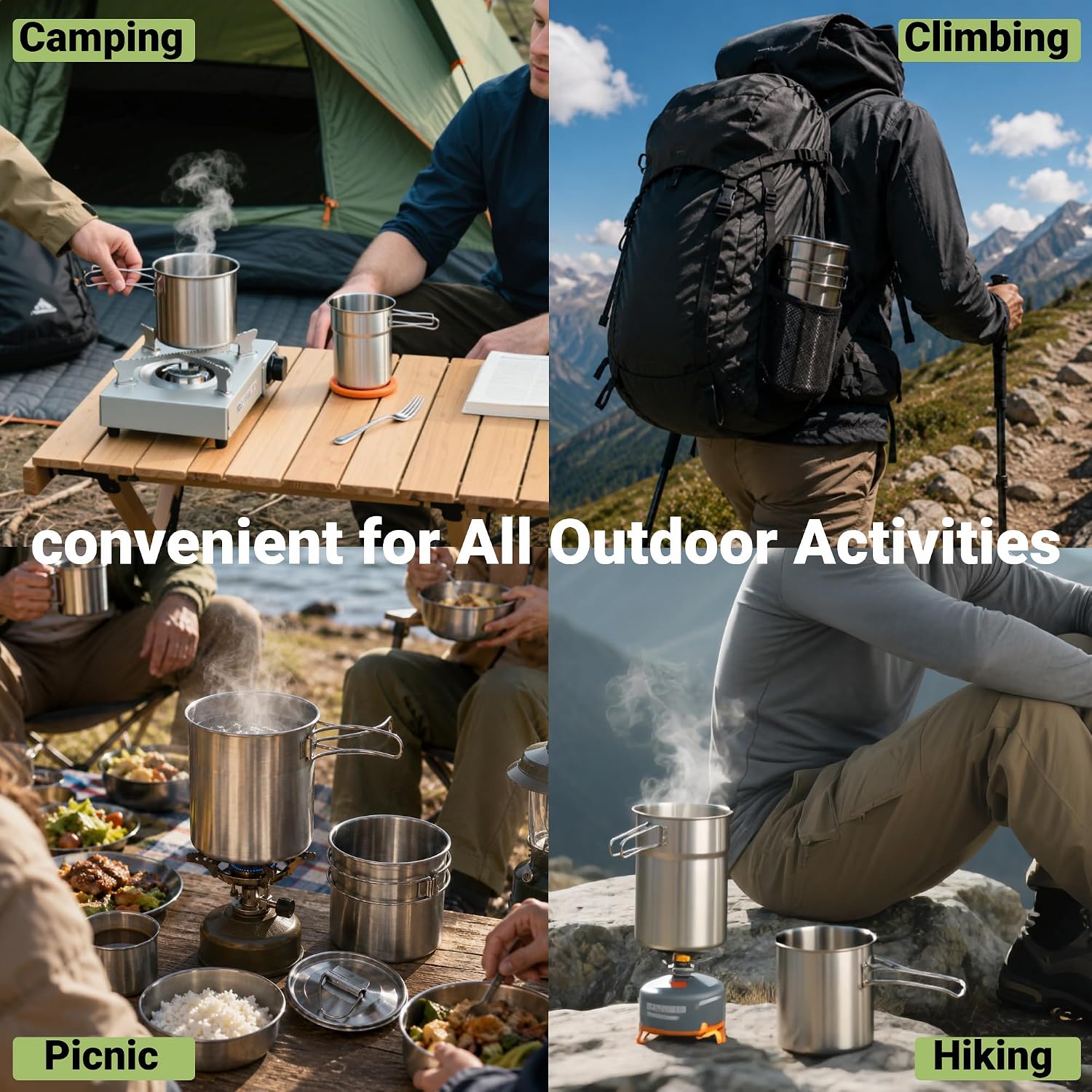 Tazze pieghevoli da campeggio, - Outdoor Camping World recensione e prezzo