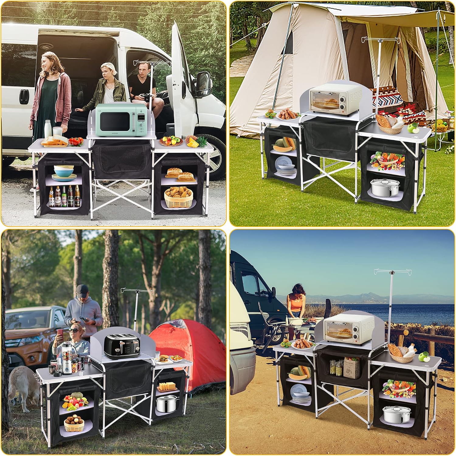 Tavolo da Cucina Pieghevole da - Outdoor Camping Cooking Table recensione e prezzo