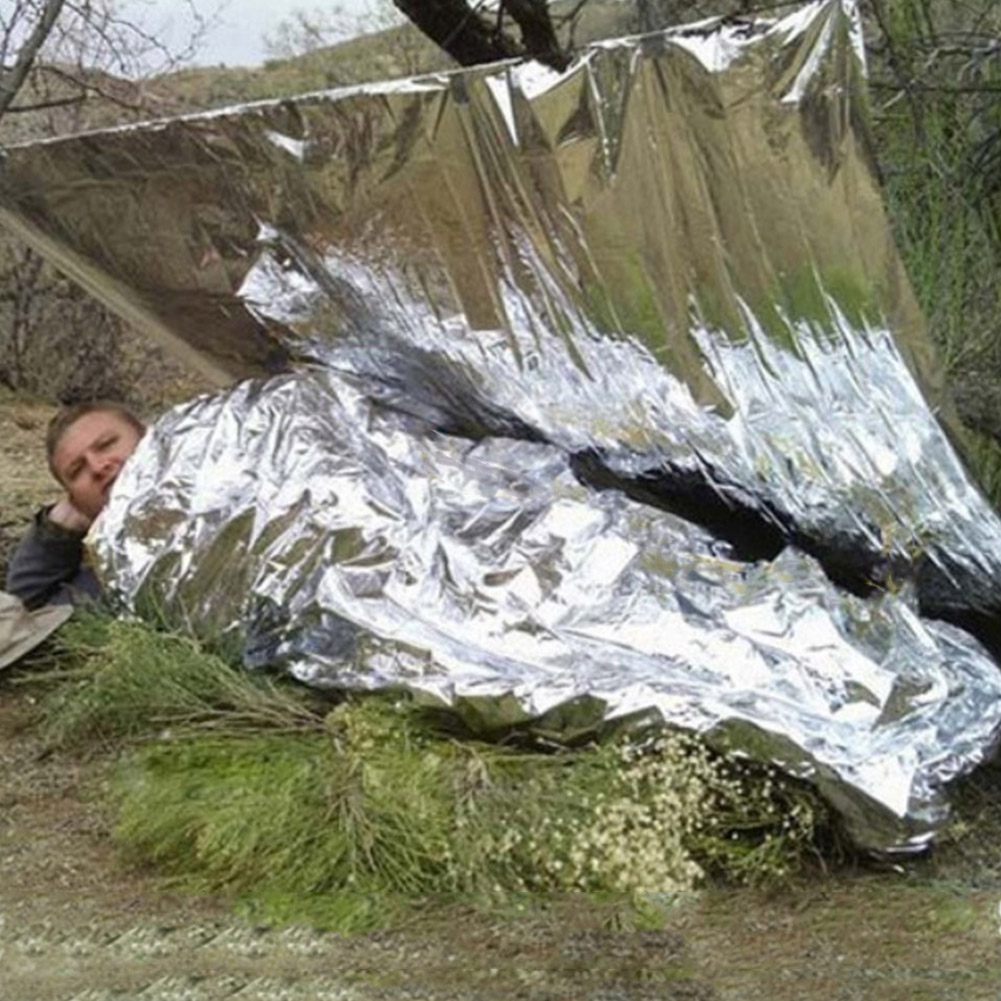 1-10PCS Coperta termica di eme - Emergency Mylar Blanket recensione e prezzo