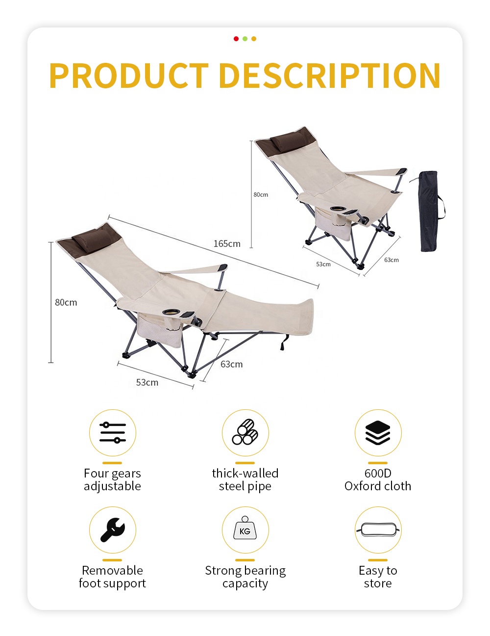 Sedia Pieghevole Portatile Rec - Outdoor Chair Camping recensione e prezzo