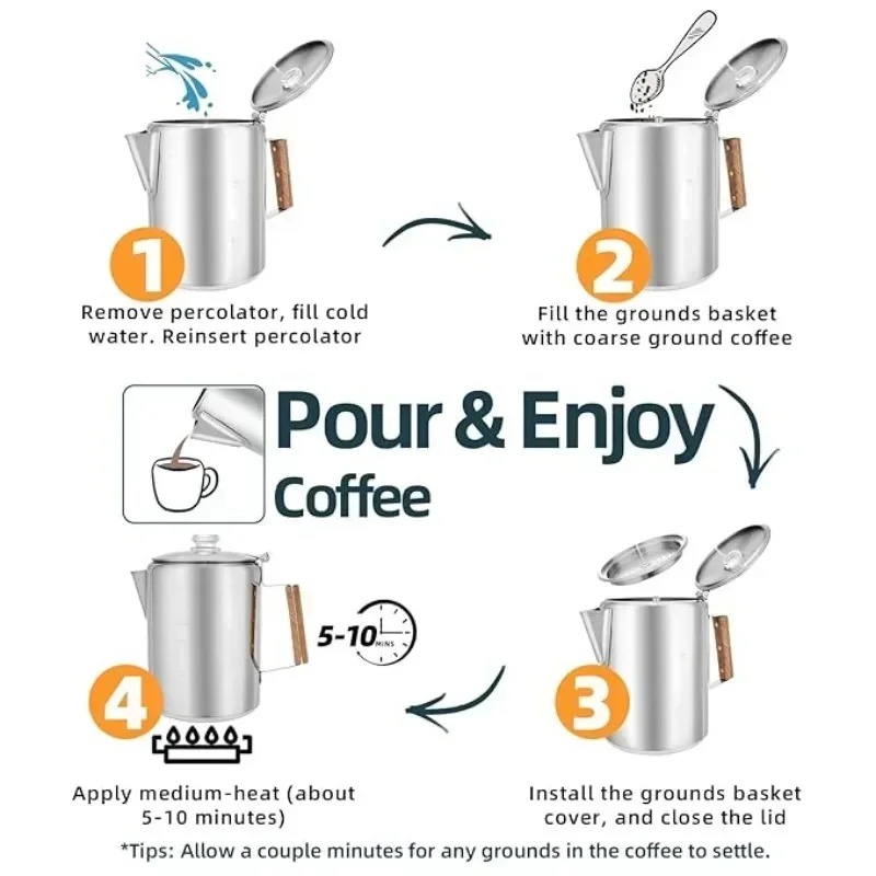 Caffettiera da Campeggio in Ac - Camp Percolator Coffee recensione e prezzo