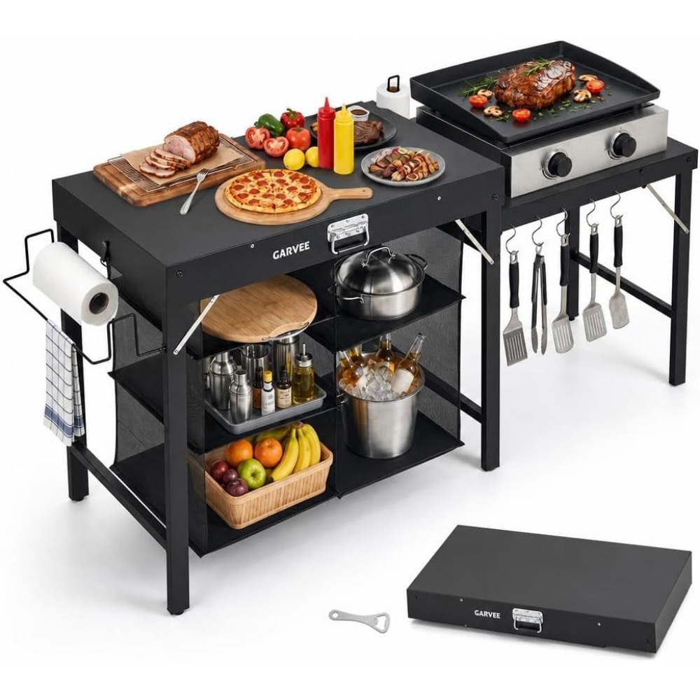 Tavolo Grill Pieghevole in Met - Outdoor Camping Cooking Table recensione e prezzo