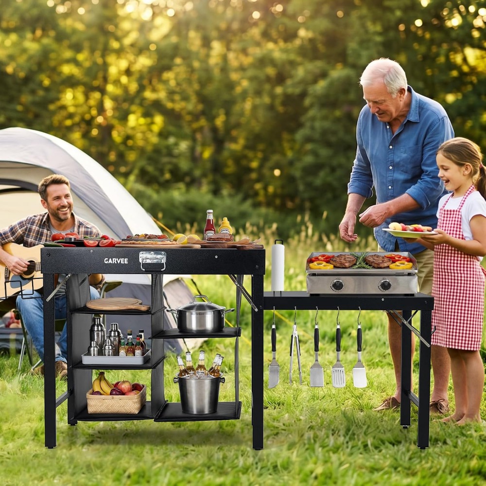 Tavolo Grill Pieghevole in Met - Outdoor Camping Cooking Table recensione e prezzo