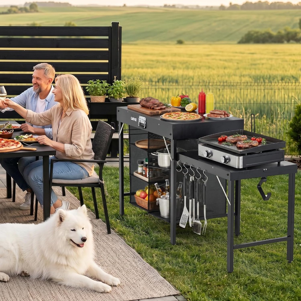 Tavolo Grill Pieghevole in Met - Outdoor Camping Cooking Table recensione e prezzo