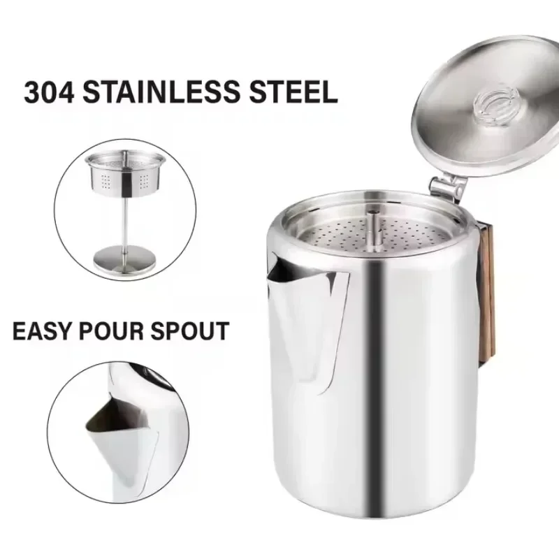 Caffettiera in Acciaio Inox co - Camp Percolator Coffee recensione e prezzo