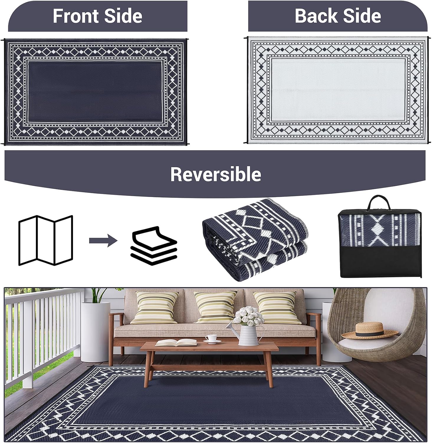 Garvee 9x18/8X10FT Tappeto Imp - Outdoor Camping Rugs 9X18 recensione e prezzo